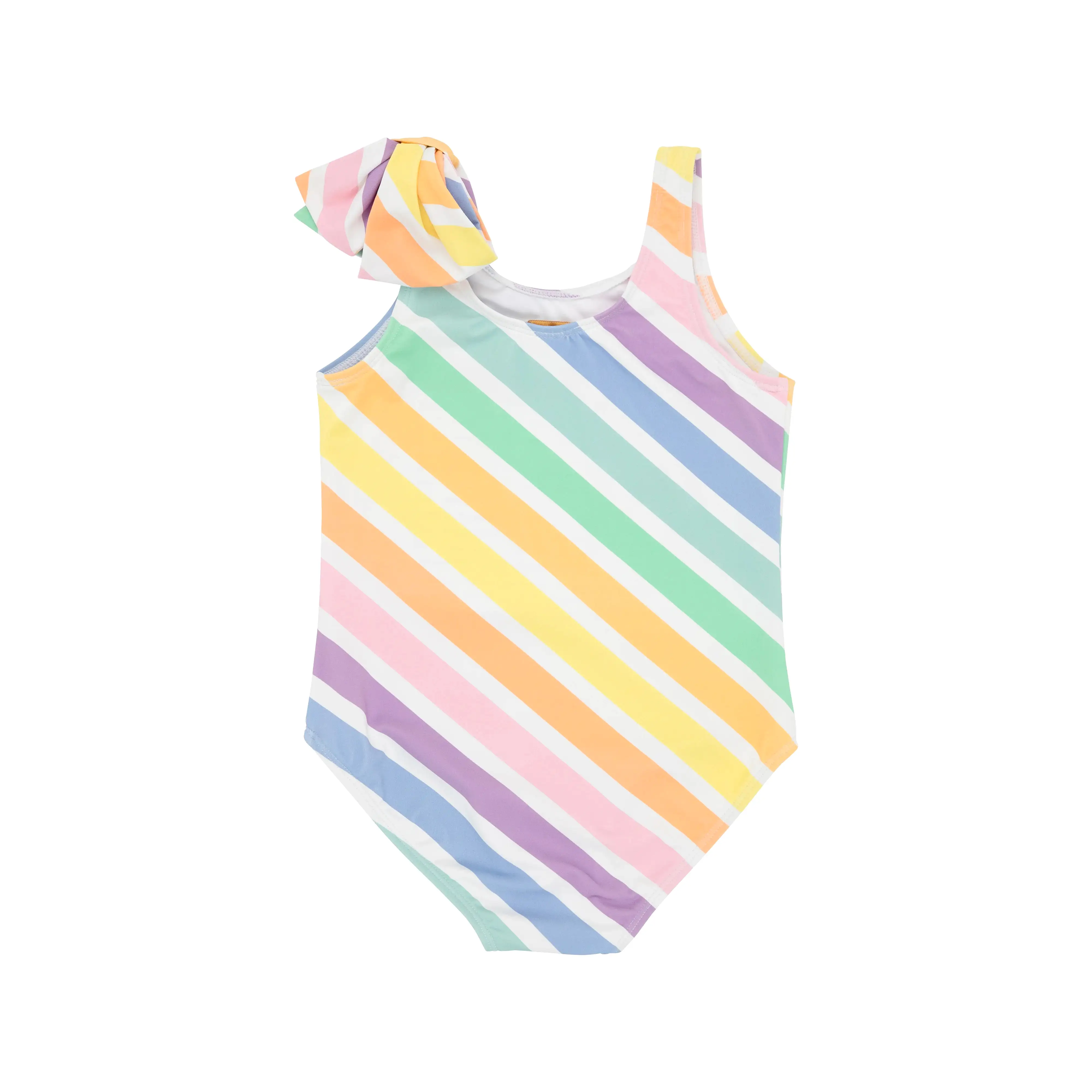 The Beaufort Bonnet Company - Rainbow Rollerskate Stripe Brookhaven Bow Bathing Suit