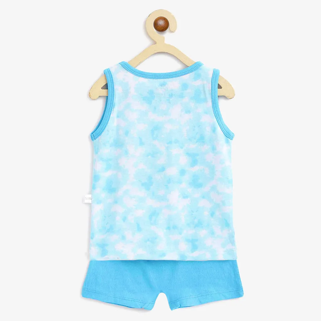 Top & Shorts Set - Tie-Dye Blues (2-4 years)