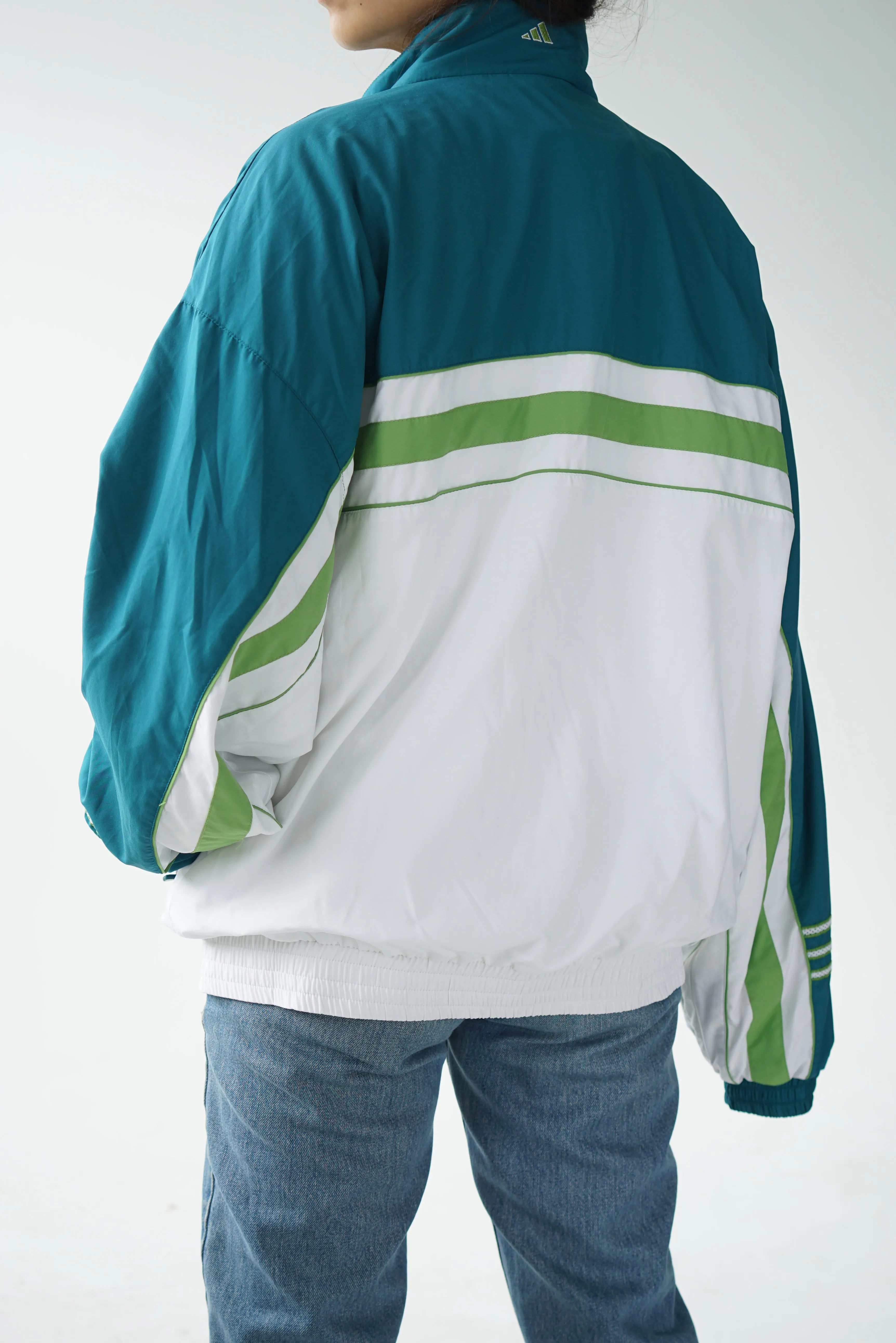 Track suit vintage Adidas blanc et vert