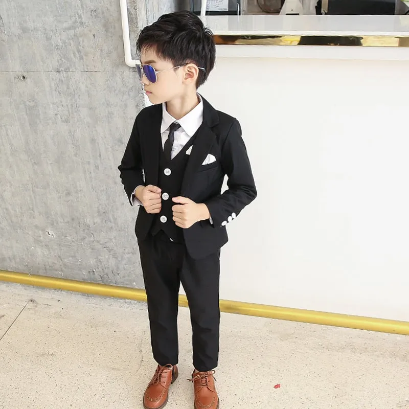 Traje de Nino Boys White Suit Formal Kids Prom Baptism Tuxedo