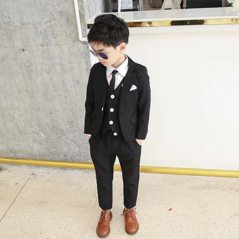 Traje de Nino Boys White Suit Formal Kids Prom Baptism Tuxedo