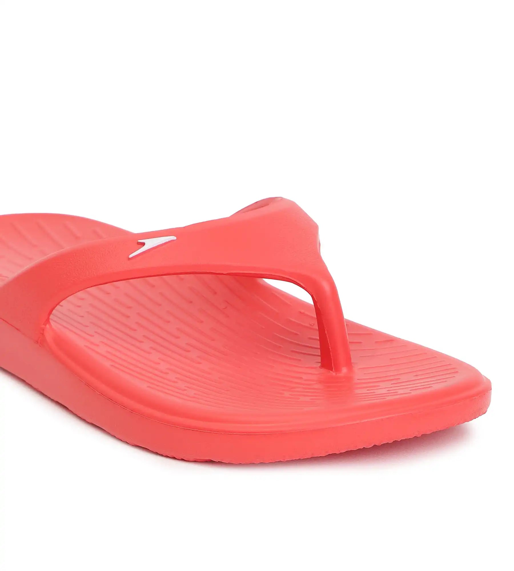 Unisex Junior's Single Colour Flip Flops - Fed Red & White