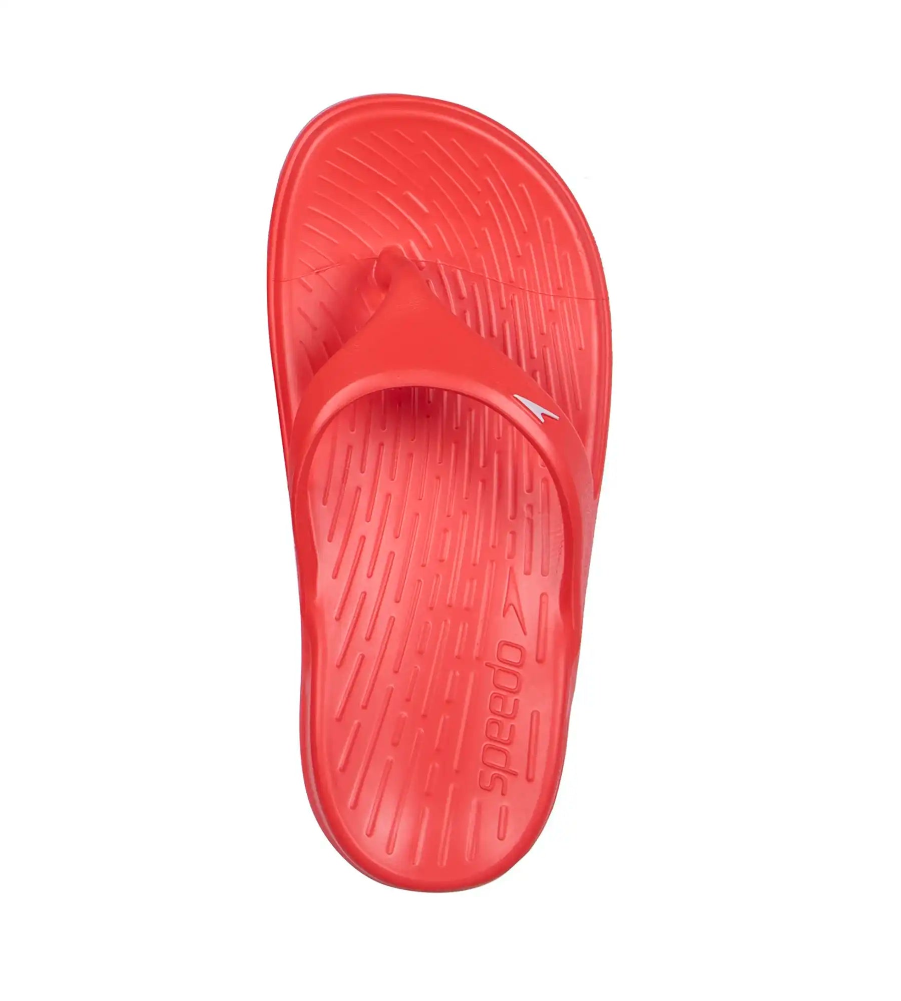 Unisex Junior's Single Colour Flip Flops - Lava Red & White