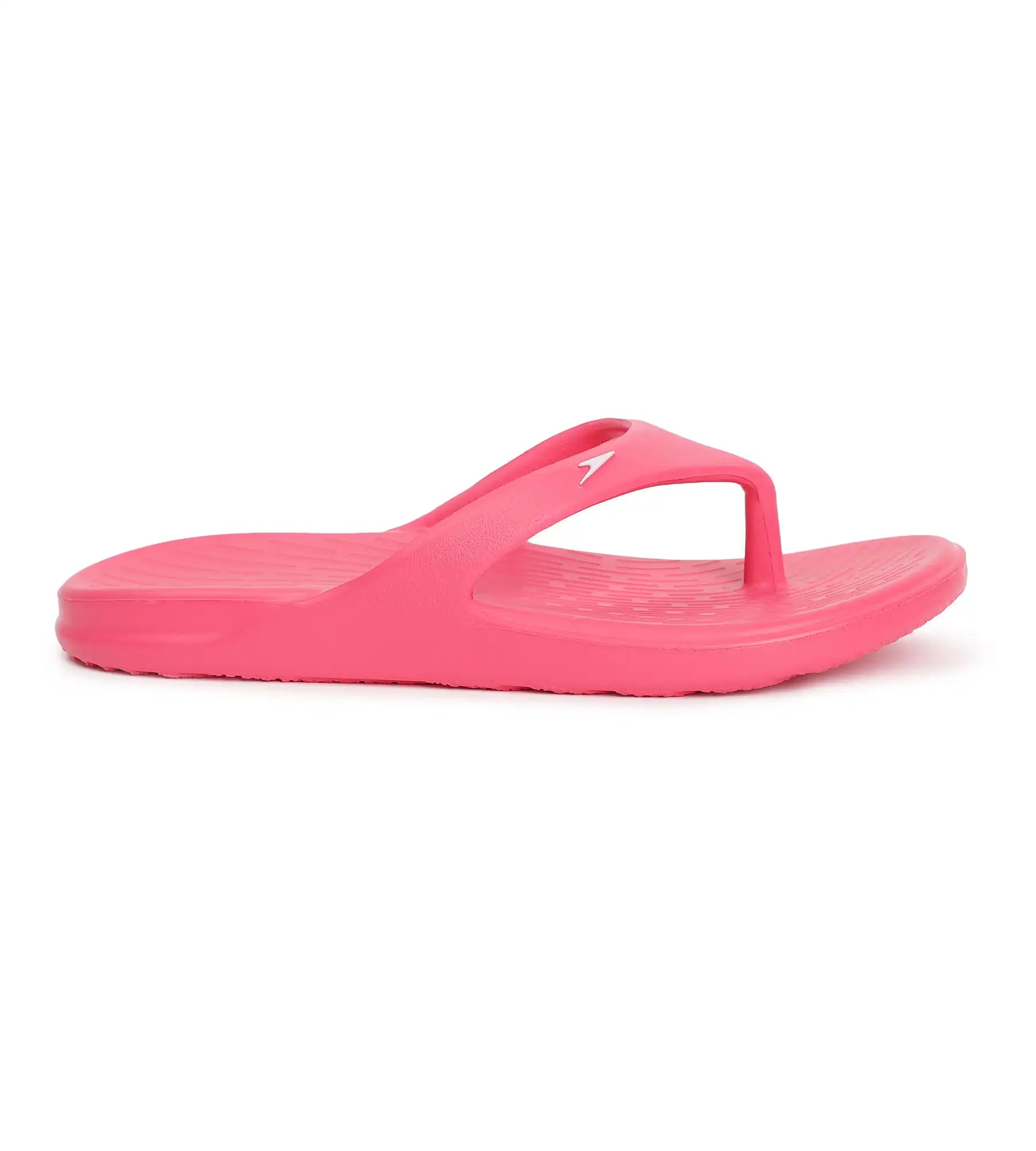 Unisex Junior's Single Colour Flip Flops - Raspberry Fill & White