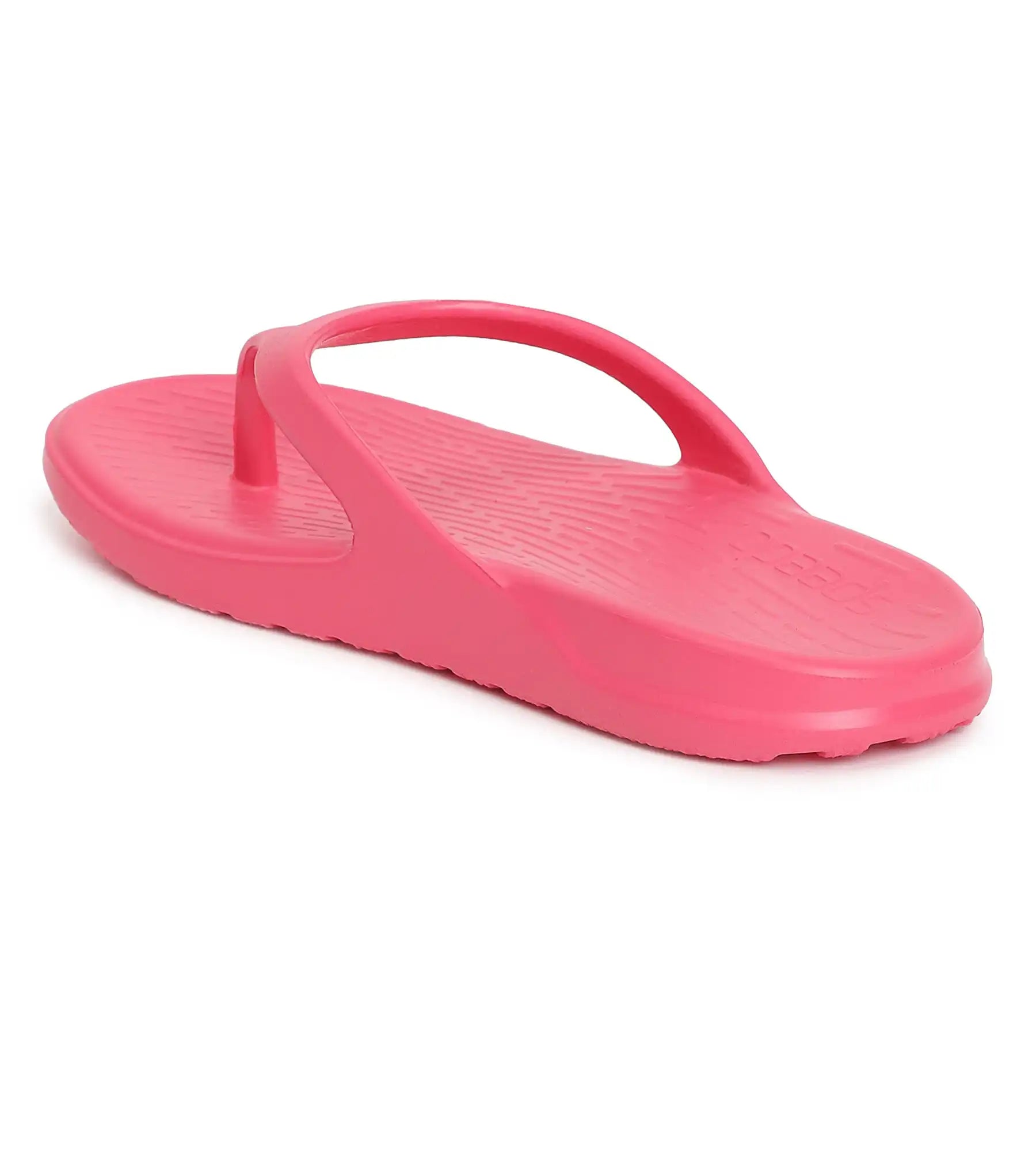 Unisex Junior's Single Colour Flip Flops - Raspberry Fill & White