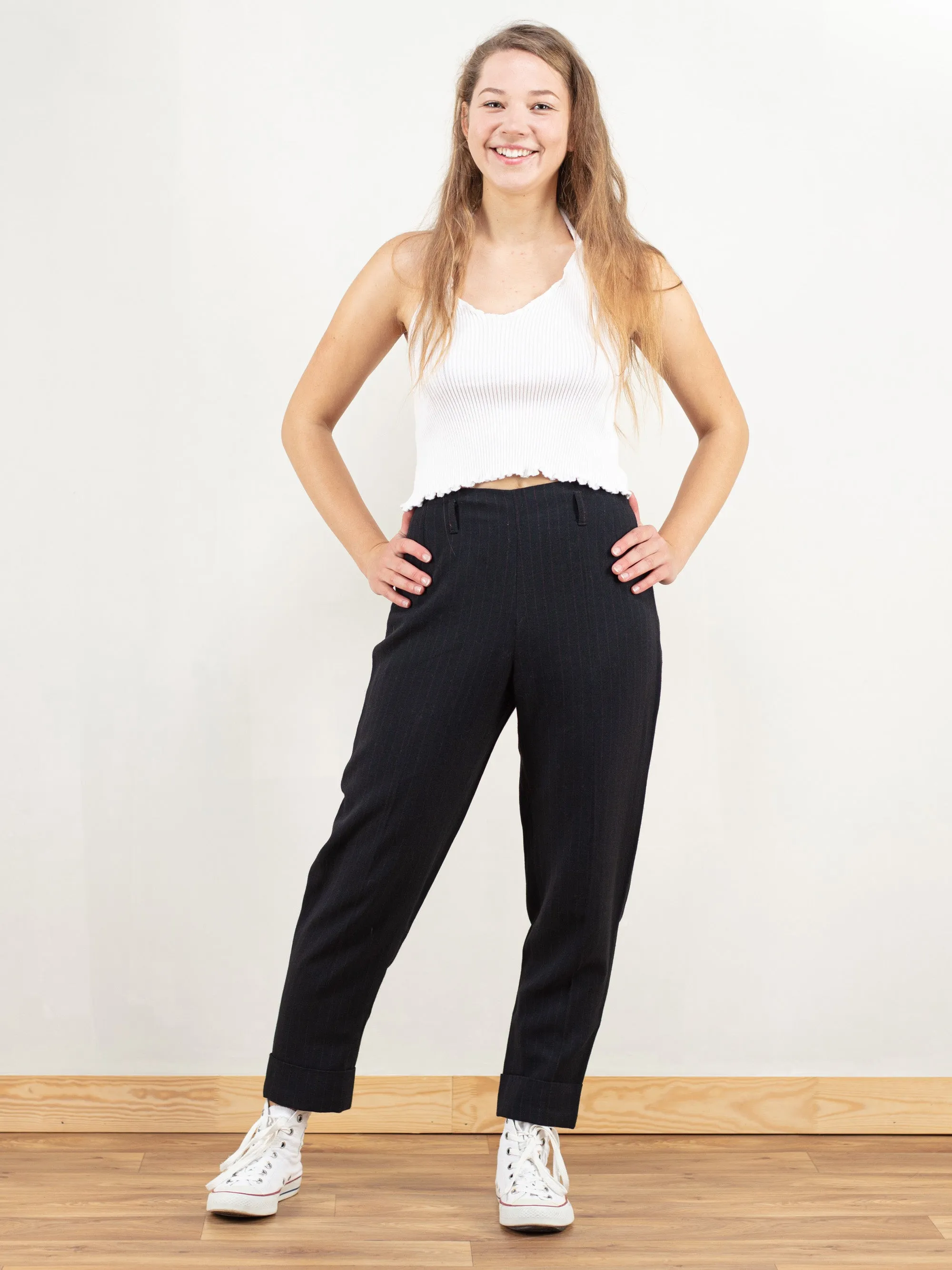 Vintage 80's Casual Suit Pants Women