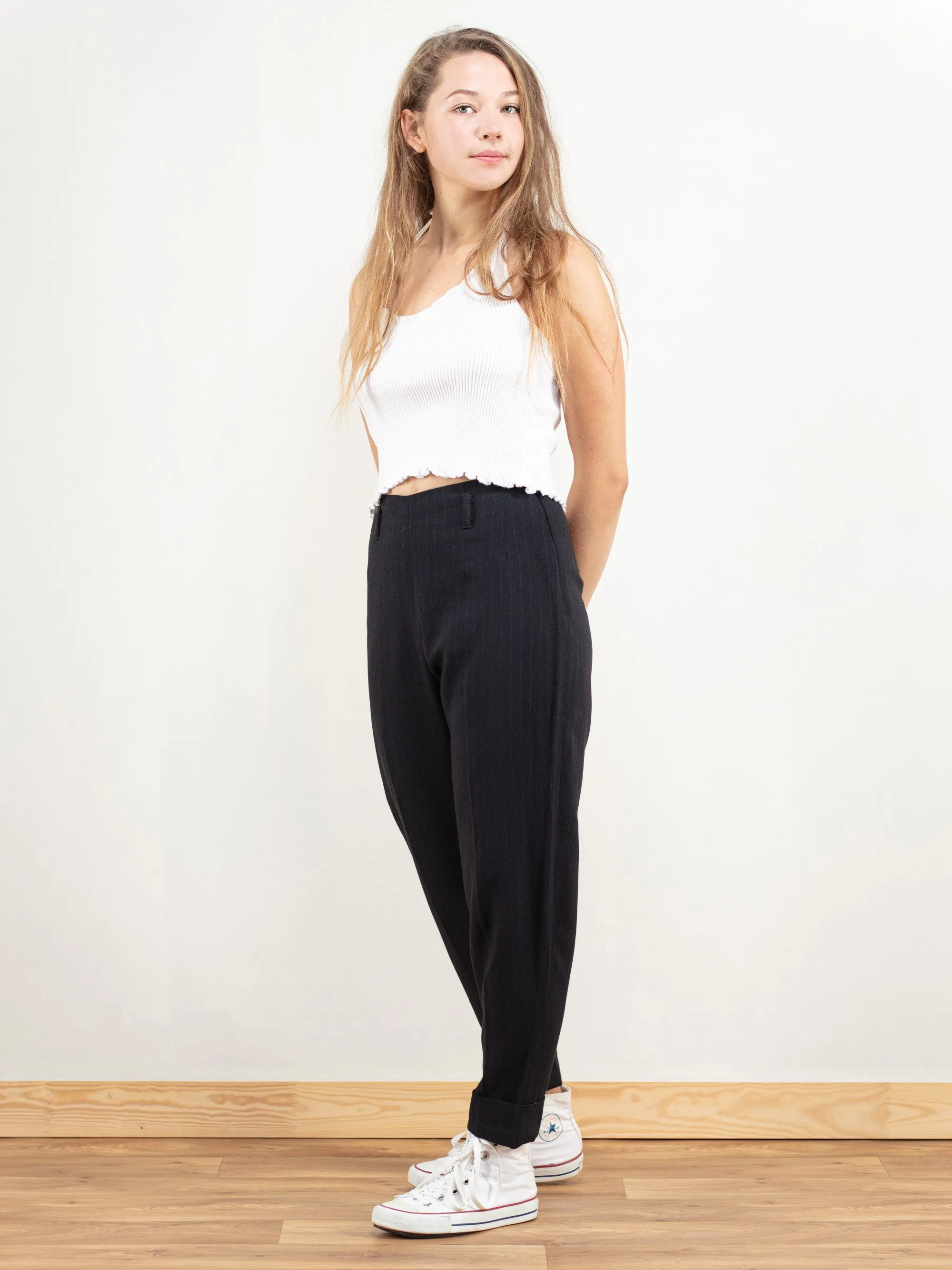 Vintage 80's Casual Suit Pants Women