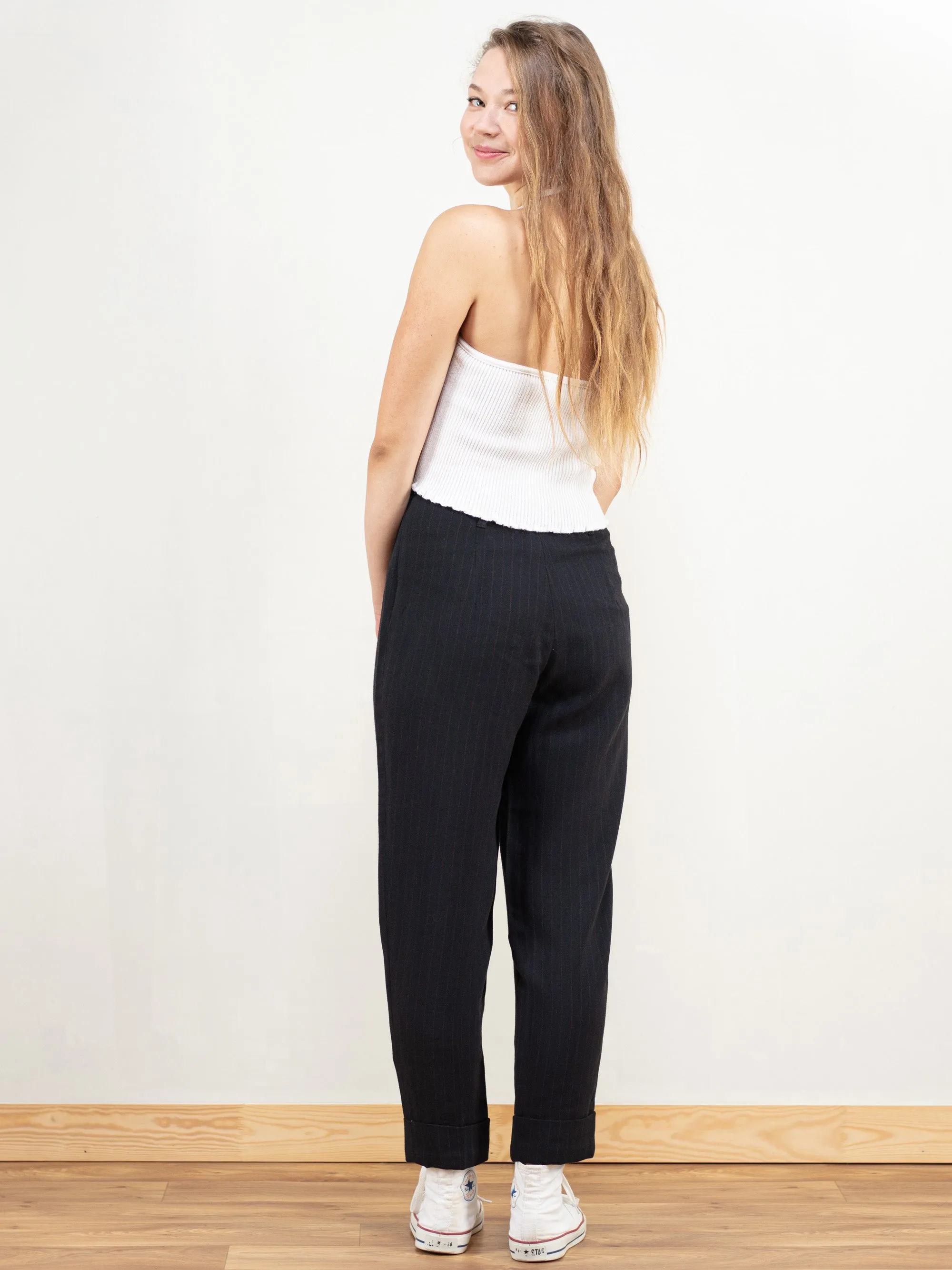 Vintage 80's Casual Suit Pants Women