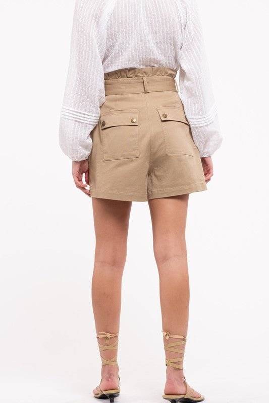 Wheat Beige Cargo Shorts