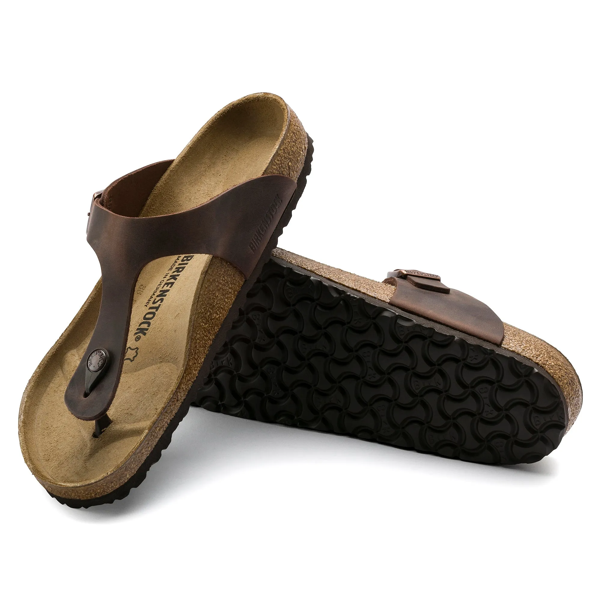 Women's Birkenstock Gizeh Oiled Leather Color: Habana