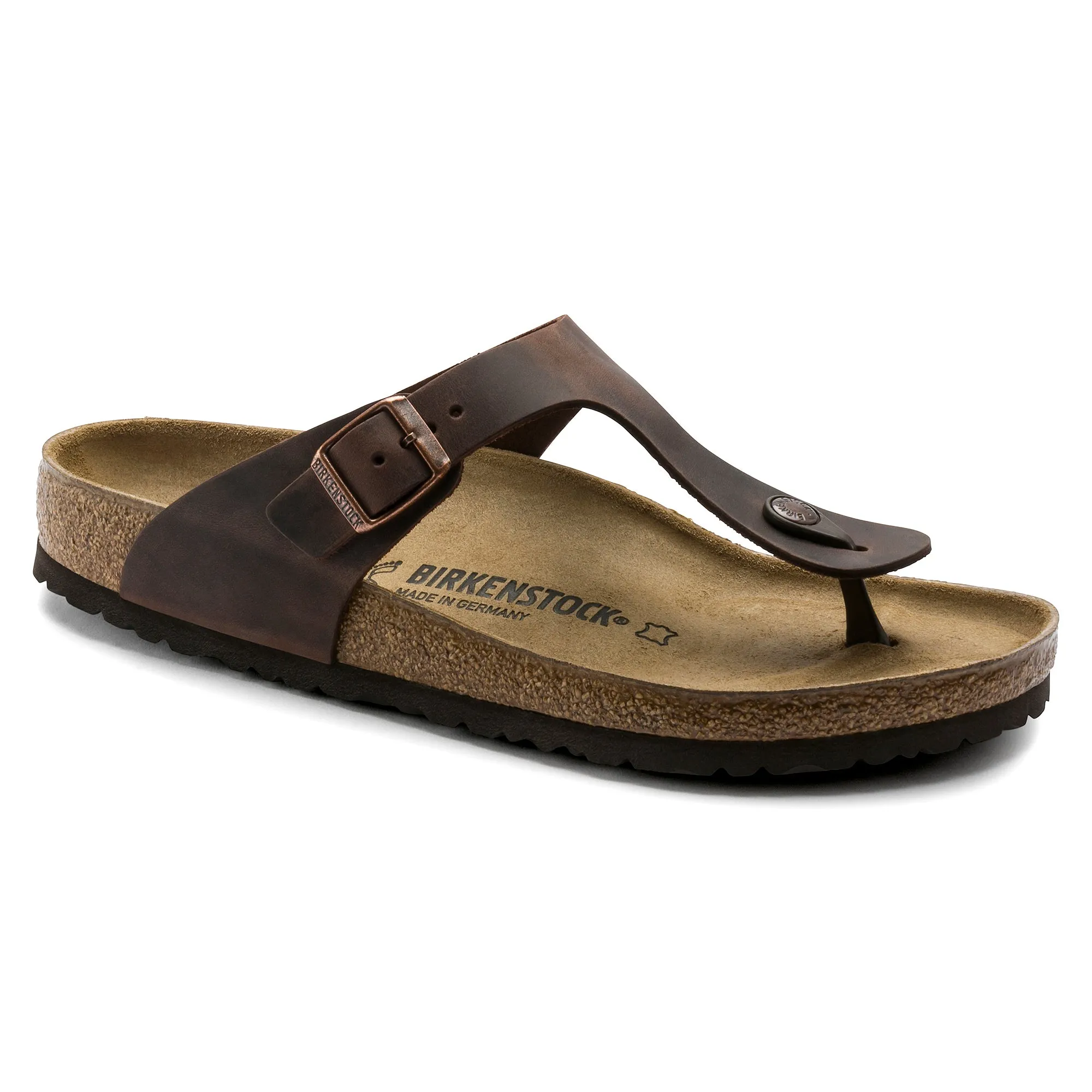 Women's Birkenstock Gizeh Oiled Leather Color: Habana