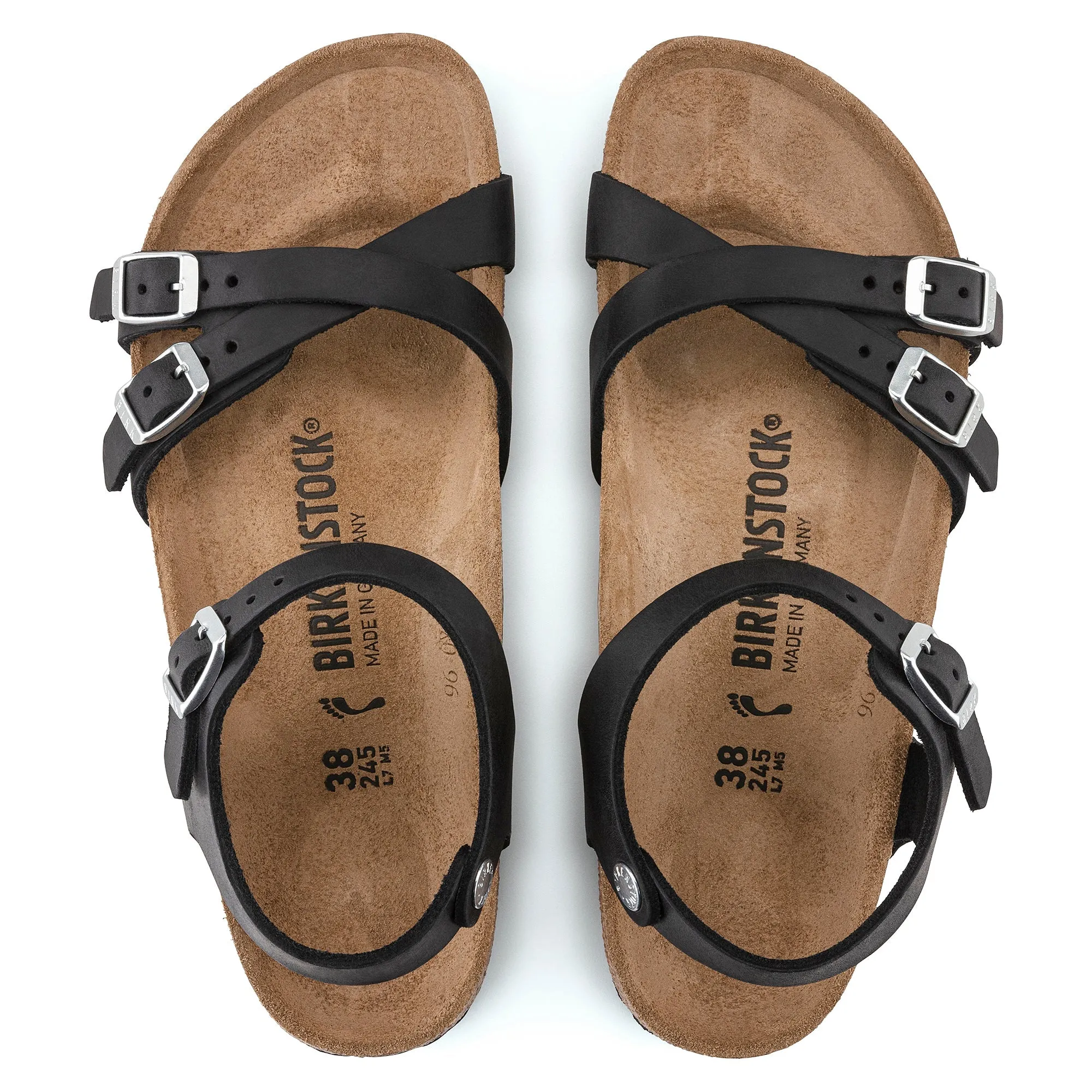 Women's Birkenstock Kumba Color: Black Oiled Leather