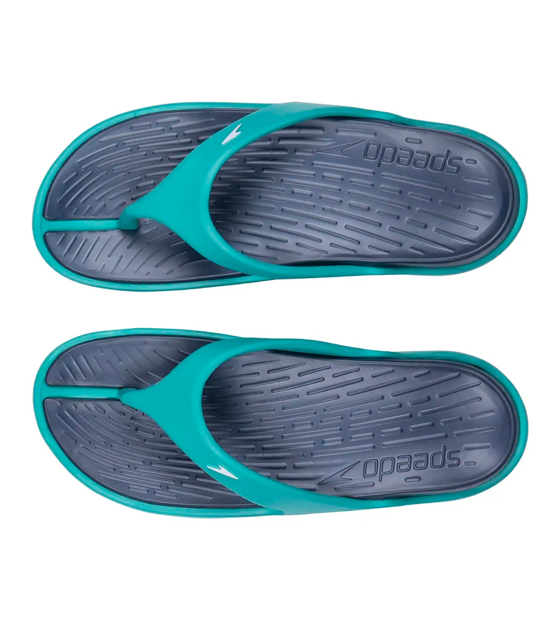 Women's Dual Colour Flip Flops - Navy & Jade