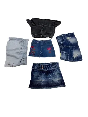 Y2K 24 Cute Mini Denim Skirts - 11 pcs - 27/5/24